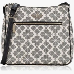 Kate Spade Black and Gray Floral Shoulder Bag